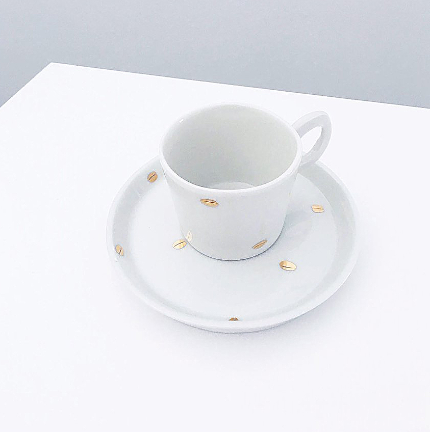 PETR HŮZA Porcelánový Set ZRNKA KÁVY