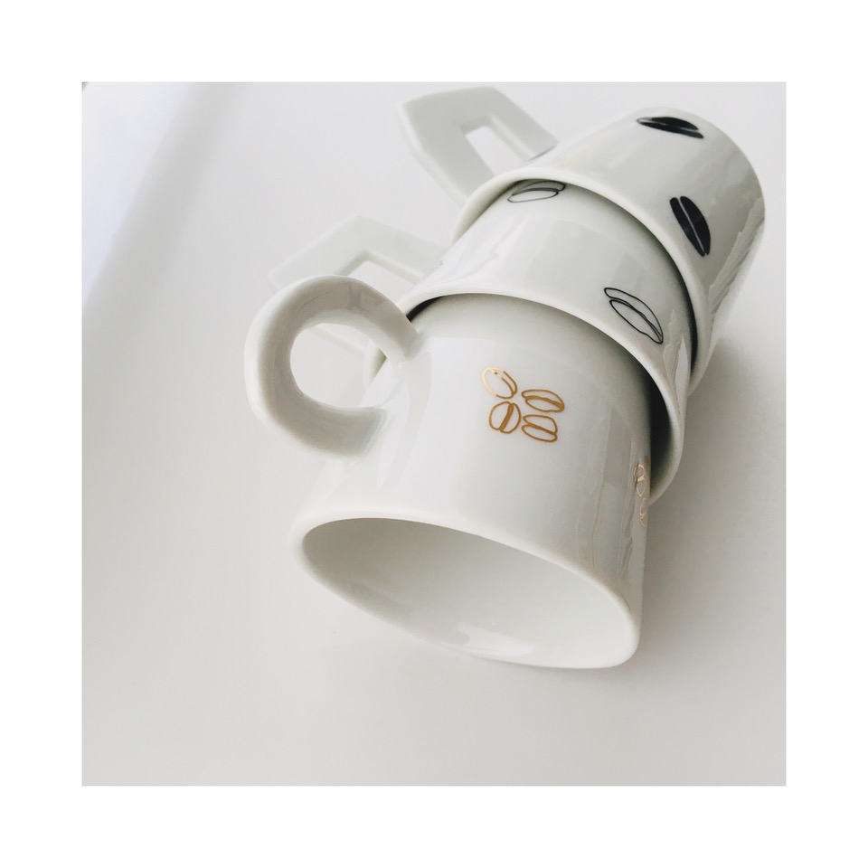 PETR HŮZA Porcelánový Set ZRNKA KÁVY