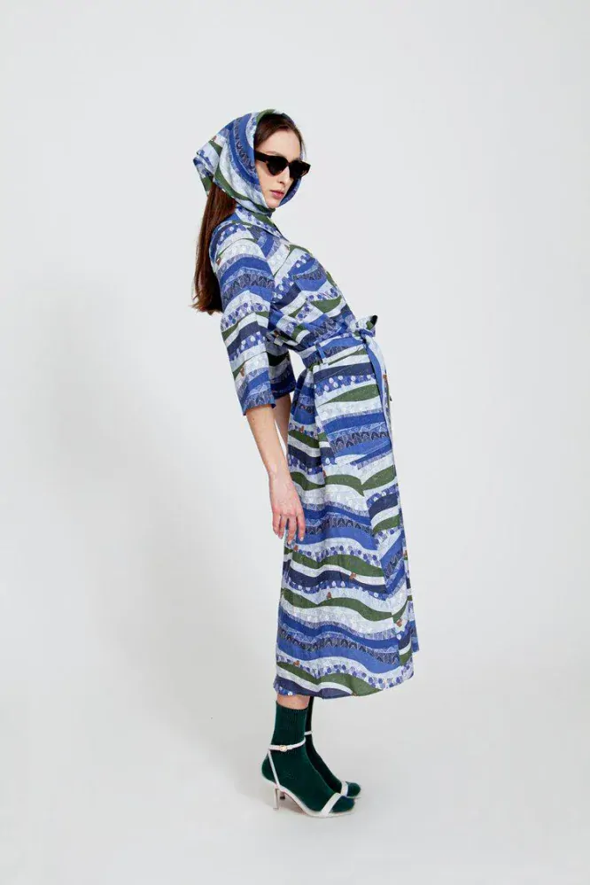 AWACLOTHES Košilové šaty ALINE WAVE