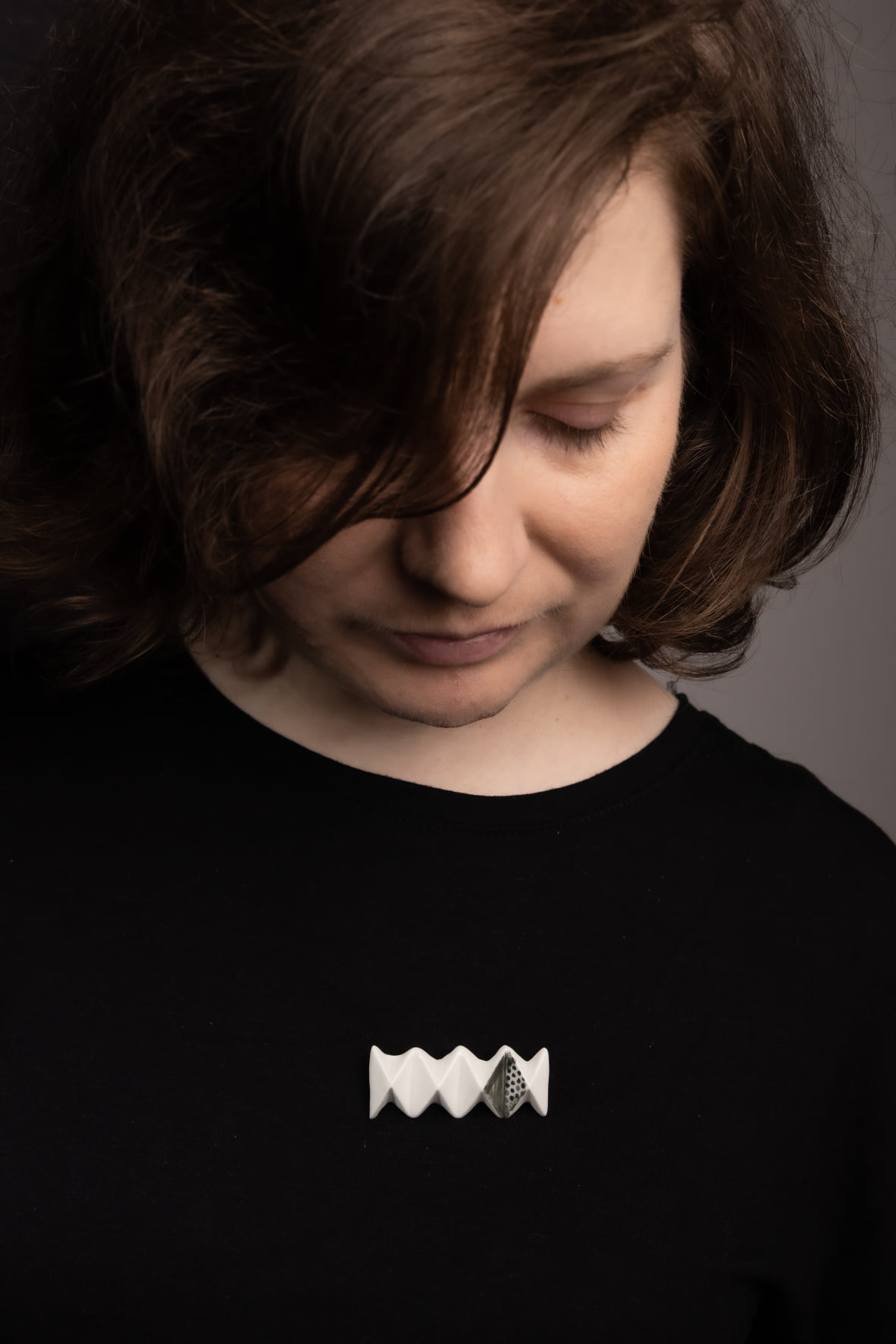 MINKA Porcelánová Brož Origami