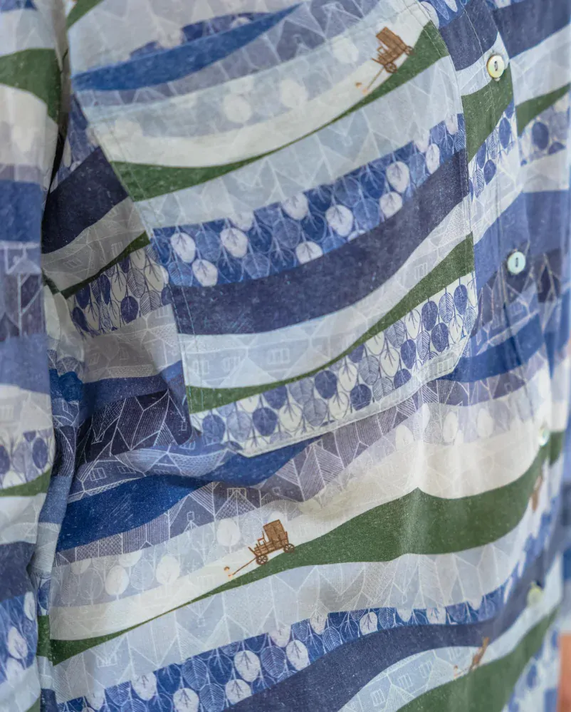 AWACLOTHES Košilové šaty ALINE WAVE