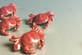 MINKA Porcelánová Brož Krab